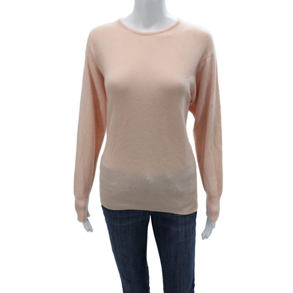 Lyle & Scott Womens Beige 100% Cashmere Crew Neck Pullover Sweater Size M